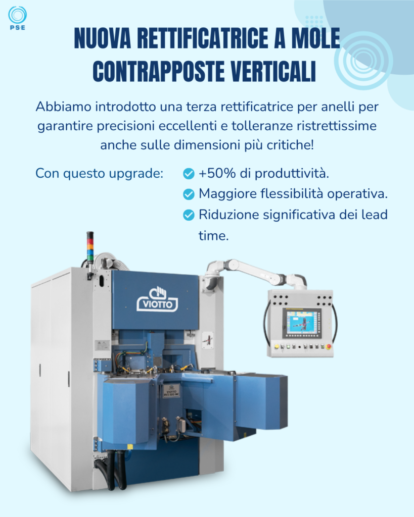Nuova rettificatrice a mole contrapposte verticali in PSE!