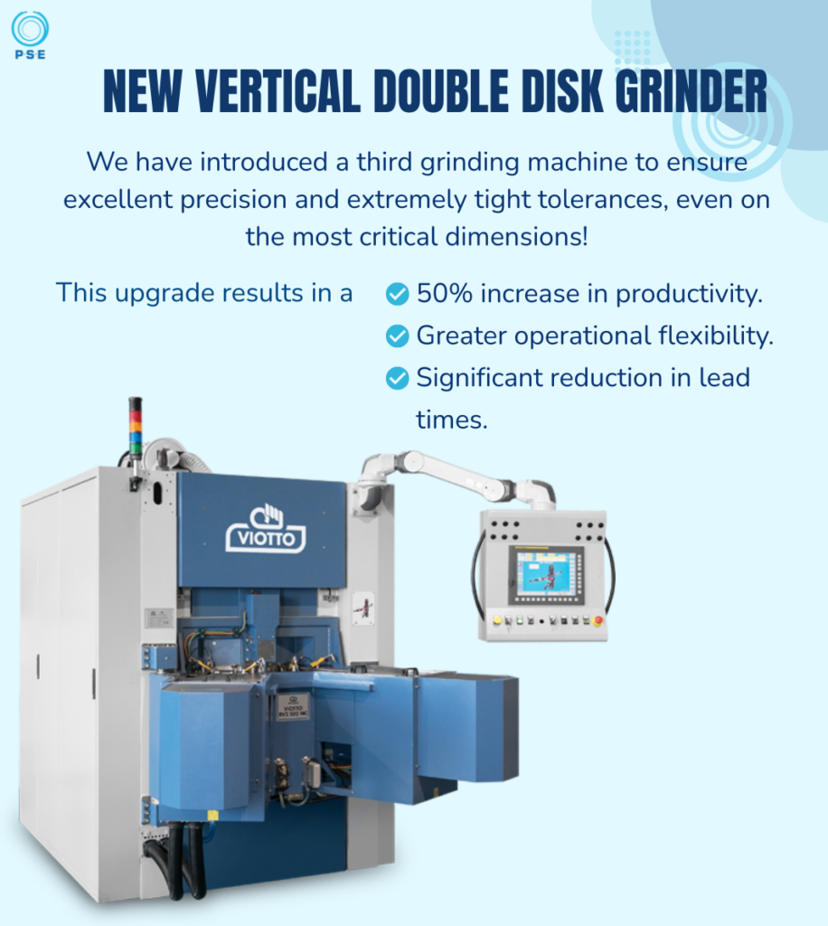 New vertical double disk grinder installed at PSE!